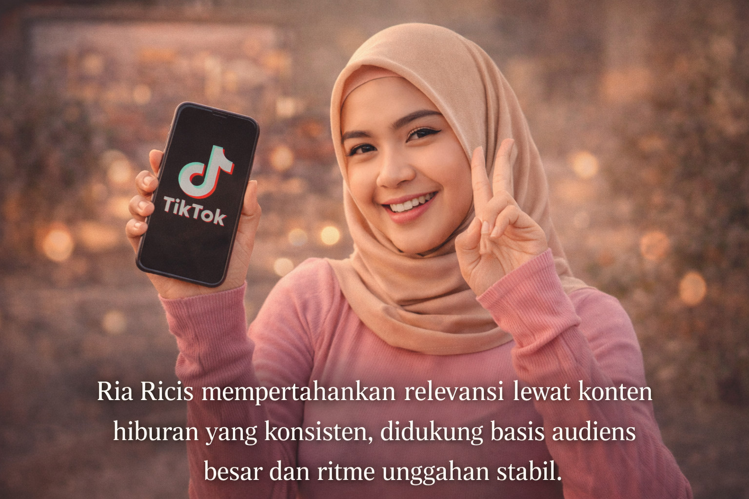 Ria Ricis, kreator TikTok Indonesia dengan konten hiburan ringan dan basis audiens besar yang konsisten sepanjang 2025